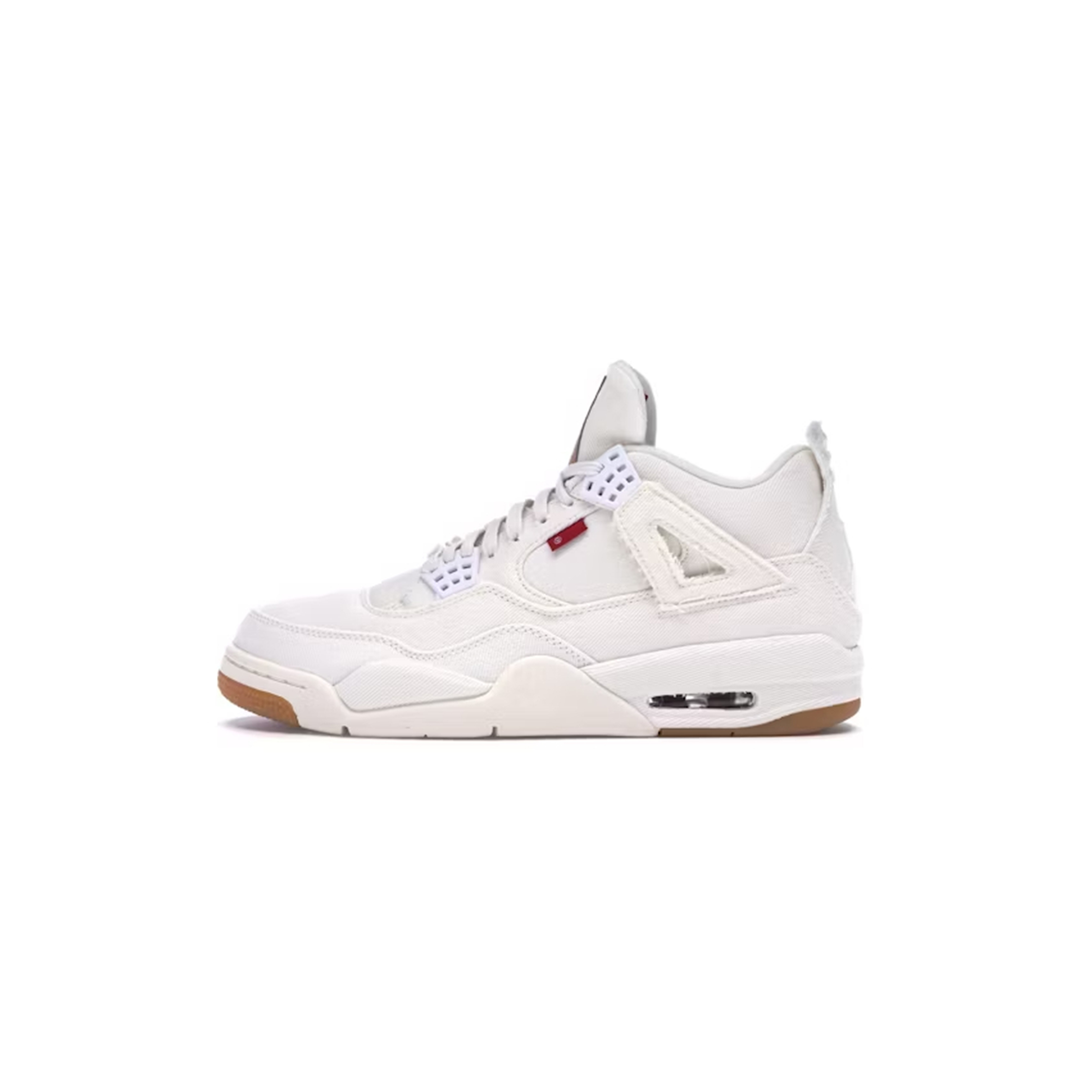 NIKE JORDAN 4 RETRO LEVI'S WHITE BLANK TAG AO2571-100